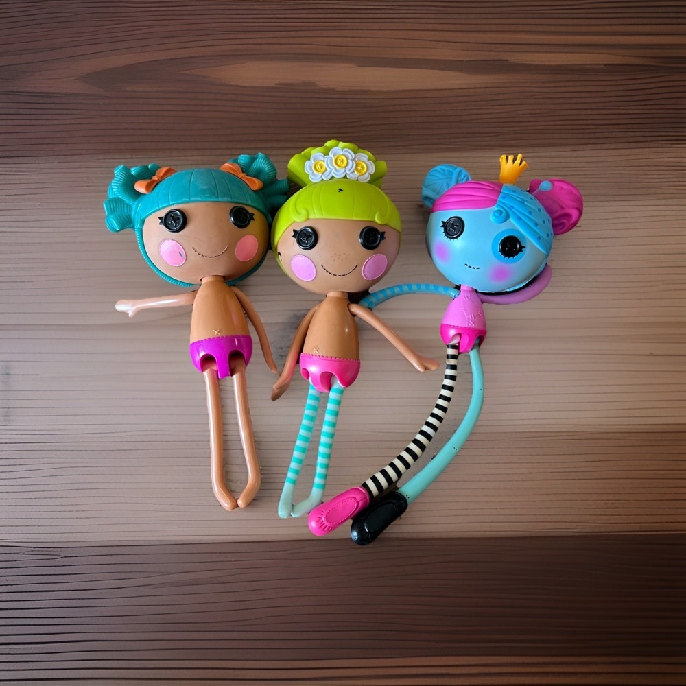 Lalaloopsy Lot of 3 Full Size MGA NUDE Dolls No Pets